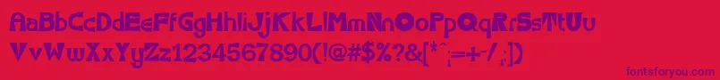 SeventyFlares Font – Purple Fonts on Red Background