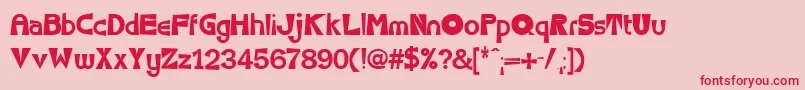 SeventyFlares Font – Red Fonts on Pink Background