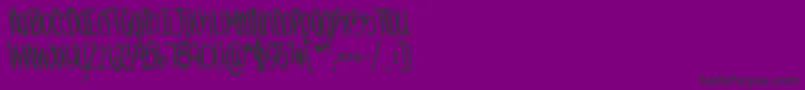 Jennabold-fontti – mustat fontit violetilla taustalla