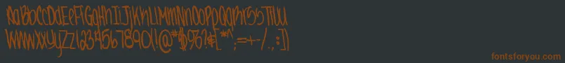 Weitere Informationen zur Jennabold-Schriftart Jennabold-Schriftart – Braune Schriften auf schwarzem Hintergrund