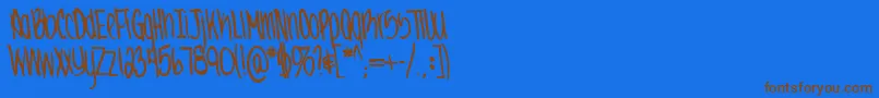 En savoir plus sur la police Jennabold Police Jennabold – polices brunes sur fond bleu