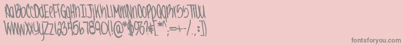 フォントJennabold – ピンクの背景に灰色の文字