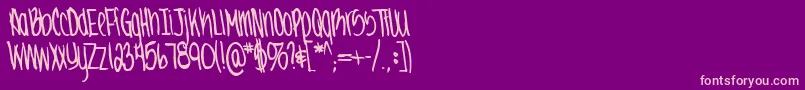 Jennabold-Schriftart – Rosa Schriften auf violettem Hintergrund
