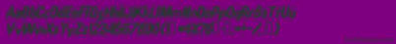 RaindancesskBolditalic-Schriftart – Schwarze Schriften auf violettem Hintergrund