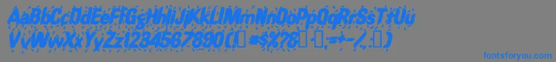 RaindancesskBolditalic Font – Blue Fonts on Gray Background