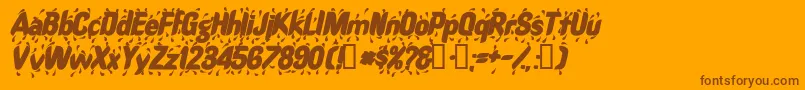 RaindancesskBolditalic Font – Brown Fonts on Orange Background