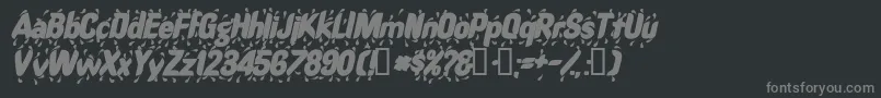 Шрифт RaindancesskBolditalic – серые шрифты на чёрном фоне