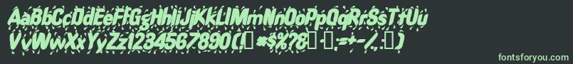 Шрифт RaindancesskBolditalic – зелёные шрифты на чёрном фоне