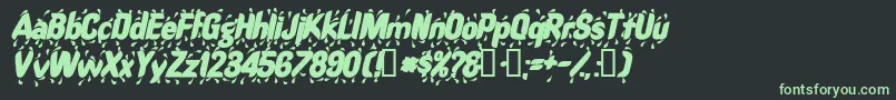 RaindancesskBolditalic Font – Green Fonts on Black Background