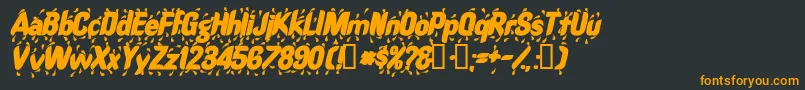 RaindancesskBolditalic Font – Orange Fonts on Black Background