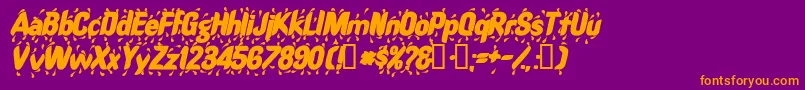 RaindancesskBolditalic Font – Orange Fonts on Purple Background