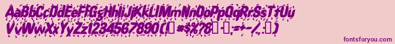 RaindancesskBolditalic Font – Purple Fonts on Pink Background