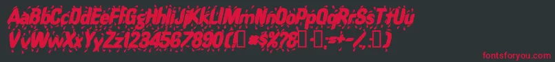 Шрифт RaindancesskBolditalic – красные шрифты на чёрном фоне