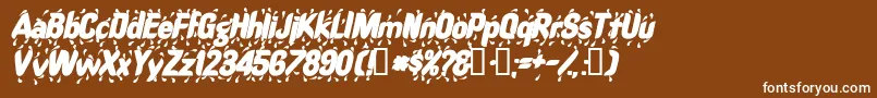 RaindancesskBolditalic Font – White Fonts on Brown Background