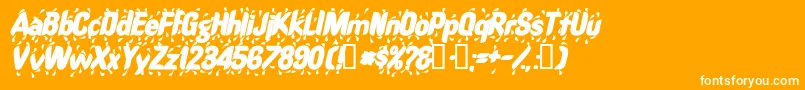 RaindancesskBolditalic Font – White Fonts on Orange Background