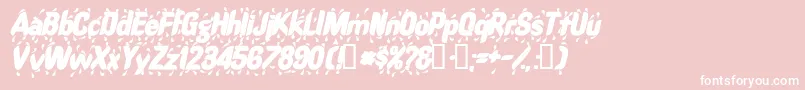 RaindancesskBolditalic Font – White Fonts on Pink Background