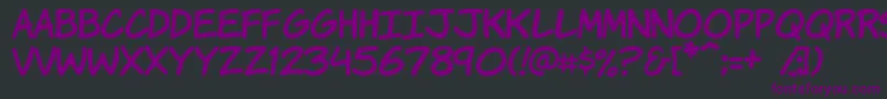 KomikaHand Font – Purple Fonts on Black Background