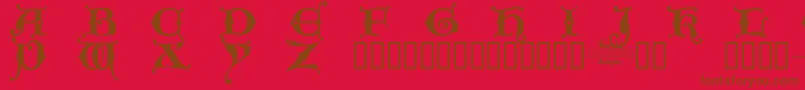 KingXmasTrial Font – Brown Fonts on Red Background