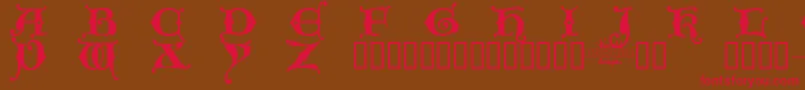 KingXmasTrial Font – Red Fonts on Brown Background