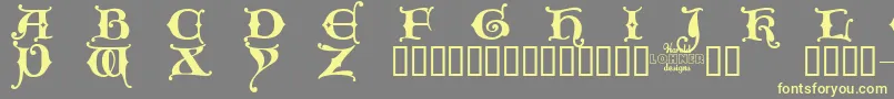 KingXmasTrial Font – Yellow Fonts on Gray Background