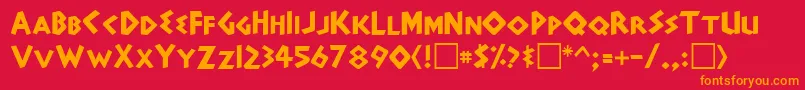 AdonaisRegular Font – Orange Fonts on Red Background