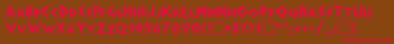 AdonaisRegular Font – Red Fonts on Brown Background