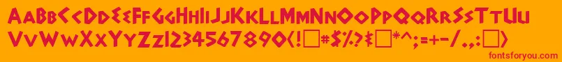 AdonaisRegular Font – Red Fonts on Orange Background