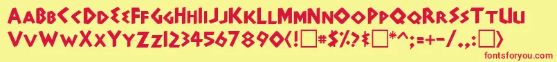 AdonaisRegular Font – Red Fonts on Yellow Background