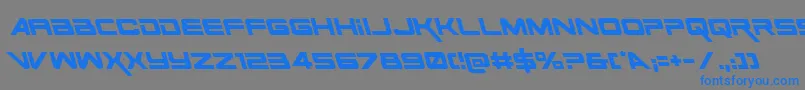 SpaceRangerLeftalic Font – Blue Fonts on Gray Background