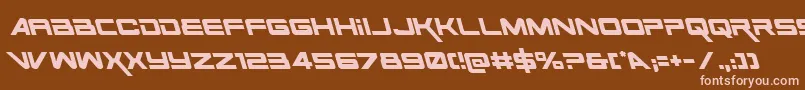 SpaceRangerLeftalic Font – Pink Fonts on Brown Background