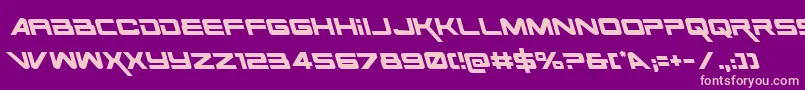 SpaceRangerLeftalic Font – Pink Fonts on Purple Background