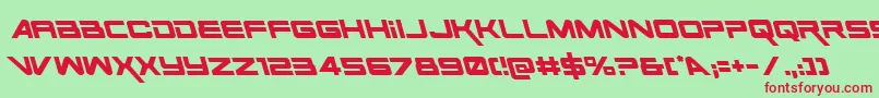 SpaceRangerLeftalic Font – Red Fonts on Green Background