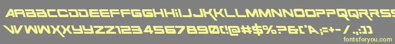 SpaceRangerLeftalic Font – Yellow Fonts on Gray Background