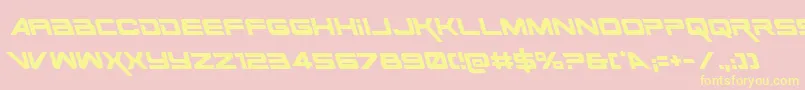 SpaceRangerLeftalic Font – Yellow Fonts on Pink Background