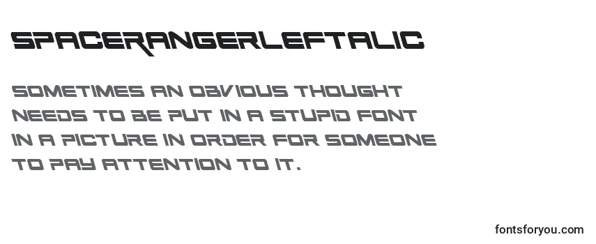 SpaceRangerLeftalic Font