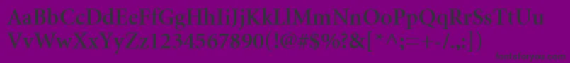 MinionCyrillicSemibold-fontti – mustat fontit violetilla taustalla