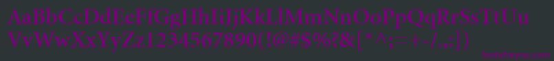 More about MinionCyrillicSemibold Font MinionCyrillicSemibold Font – Purple Fonts on Black Background