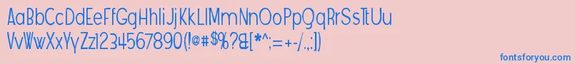 Angosturagaunt Font – Blue Fonts on Pink Background