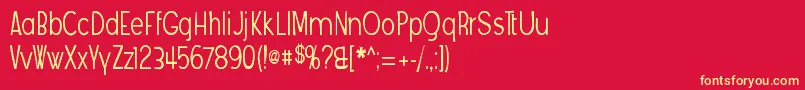 Angosturagaunt Font – Yellow Fonts on Red Background