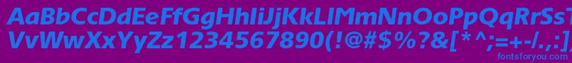 TornadoblackcItalic Font – Blue Fonts on Purple Background