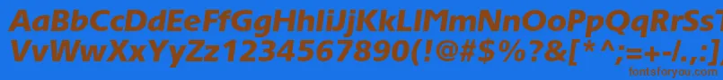 Шрифт TornadoblackcItalic – коричневые шрифты на синем фоне