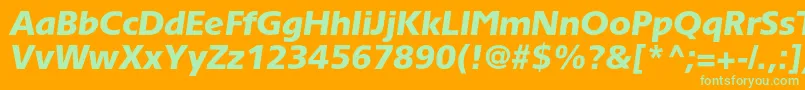 TornadoblackcItalic Font – Green Fonts on Orange Background
