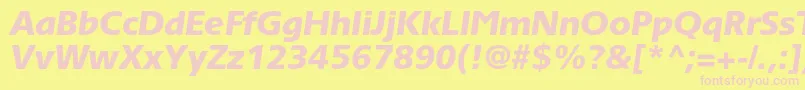 TornadoblackcItalic Font – Pink Fonts on Yellow Background