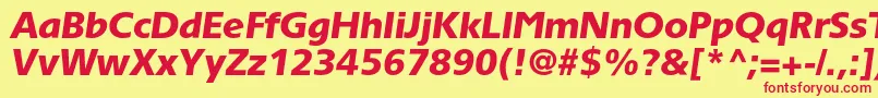 TornadoblackcItalic Font – Red Fonts on Yellow Background