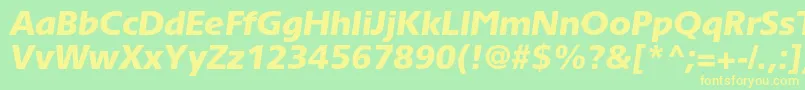 TornadoblackcItalic Font – Yellow Fonts on Green Background