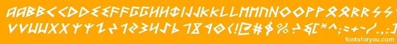 Heorotei Font – White Fonts on Orange Background