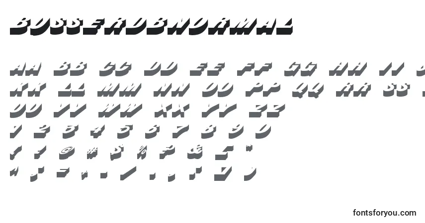A fonte BusserdbNormal – alfabeto, números, caracteres especiais