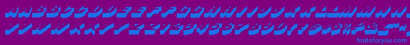 フォントBusserdbNormal – 紫色の背景に青い文字