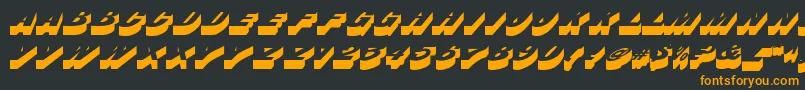 フォントBusserdbNormal – 黒い背景にオレンジの文字