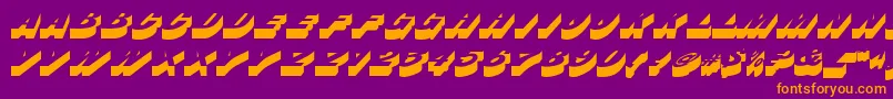 フォントBusserdbNormal – 紫色の背景にオレンジのフォント